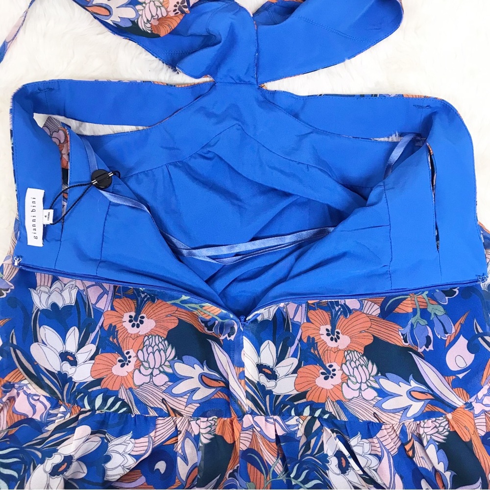 Gianni Bini Blue Floral Maxi Dress - Picture 8 of 12